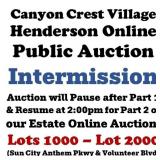 INTERMISSION - PART 2 AUCTION WILL RESUME @2:00pm
