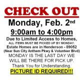 AUCTION PICK UP DAY & HOURS