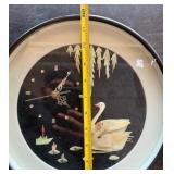 Q - SWAN WALL CLOCK 12"DIA (L9)