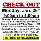 AUCTION PICK UP DAY & HOURS