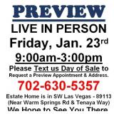 PREVIEW LIVE IN PERSON - Friday, January 23rd