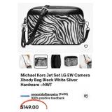 D - MICHAEL KORS ZEBRA PRINT PURSE & CLUTCH (B34)