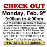 AUCTION PICK UP DAY & HOURS