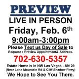 PREVIEW LIVE IN PERSON - Friday, February 6th