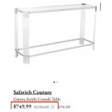 D - ACRYLIC & CHROME CONSOLE TABLE (A19)