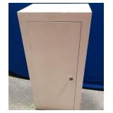 43 - WHITE STORAGE CABINET 36X17X12" (K324)