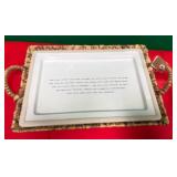 43 - DECORATIVE SERVING TRAY WITH HANDLES (K237)