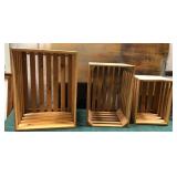 43 - WOODEN DISPLAY STORAGE CRATES (K42)