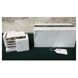 43 - MARBLE DECORATIVE STORAGE BOX SET