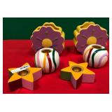 43 - WHIMSICAL CERAMIC CANDLE HOLDERS (K166)