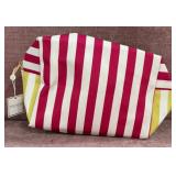 8 - SHIRALEAH RED & WHITE STRIPE ZIP BAG (A44)