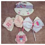 8 - NEW GIRLS BOW HAIR CLIP & HEADBAND LOT (A157)