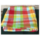 43 - COLORFUL PLAID THROW BLANKET (K28)