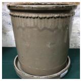 43 - GLAZED CERAMIC PLANTER 11X10" (A55)