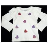 8 - MUD PIE GIRLS SEQUIN HEARTS TOP 12-18MOS (B16)