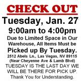 AUCTION PICK UP DAY & HOURS