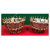 43 - BAMBOO BOWLS CERAMIC INSERTS SET (K247)