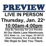 PREVIEW LIVE IN PERSON - Thursday, January 22nd
