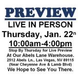 PREVIEW LIVE IN PERSON - Thursday, January 22nd