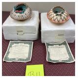 N - TWO BRADFORD EXCHANGE LTD ED EGGS WITH COAS