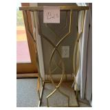 F - METAL & GLASS STAND 28"T (B23)