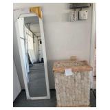 F - OVER-THE-DOOR-MIRROR & POST MODERN TABLE BASE