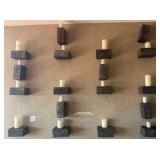 F - LOT OF CANDLES & CANDLE HOLDERS (K22)