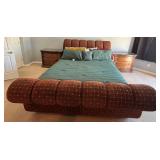 F - KING BED, MATTRESS, BEDDING & NIGHTSTANDS (A20