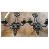 F - PAIR OF VINTAGE CANDLE SCONCES (A28)