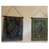 F - TWO PIECES EMBELLISHES WALL HANGINGS (A24)