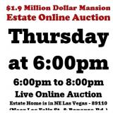 WELCOME TO OUR THUR @6pm ONLINE PUBLIC AUCTION