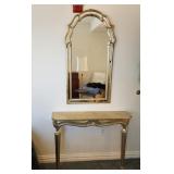 442 - CONSOLE TABLE WITH MIRROR SET