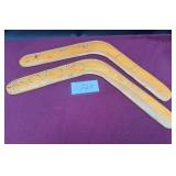 442 - LOT OF TWO BOOMERANGS (G64)