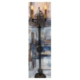 440 - VINTAGE WROUGHT IRON FLOOR LAMP