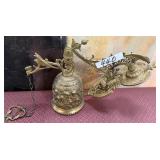 440 - VINTAGE BRASS WALL-MOUNTED MONASTERY BELL