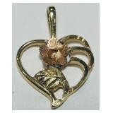 10KT GOLD HEART PENDNT 1.40GRS