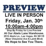 PREVIEW LIVE IN PERSON - Friday, January 30th