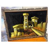 440 - CASTLE ARTWORK FRAMED 30X39"