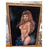 440 - CASTRO SIGNED ART FRAMED 38X27"