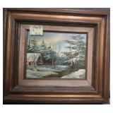 440 - ARTIST SIGNED LANDSCAPE PAINTING FRAMED