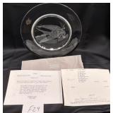 442 - STEUBEN GLASS COLLECTIBLE PLATE (F24)