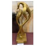 440 - ABSTRACTS LOVEBIRDS SCULPTURE 18"T (C50)