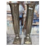 440 - PAIR OF TRUMPET-STYLE FLOOR VASES 48"T
