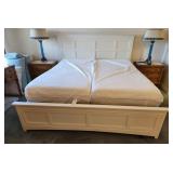 442 - KING BED WITH TEMPUR-PEDIC MATTRESS SET