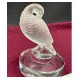 442 - LALIQUE CRYSTAL BIRD FIGURINE (F38)