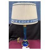 442 - MARBRO MURANO GLASS & BRASS LAMP (F76)