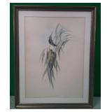 442 - BOTANNICAL PRINT FRAMED 18X60" (A59)