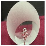 442 -BOHEMIA CRYSTAL FROSTED ART GLASS PAPERWEIGHT