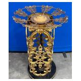 11 - GILT METAL PEDESTAL STAND 31.5"T