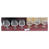 440 - SET OF SIX CRYSTAL SNIFTERS (C52)